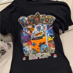 DBRUZE Pokemon short Sleeve Gameboy Color Black T Shirt Size XL Rare